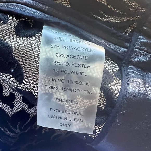 Robert Graham Mabel Woven Leather Jacket, size XS - Picture 5 of 9